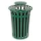 Global Industrial Round Outdoor Can, Green, Steel 260804GN - alternate 1